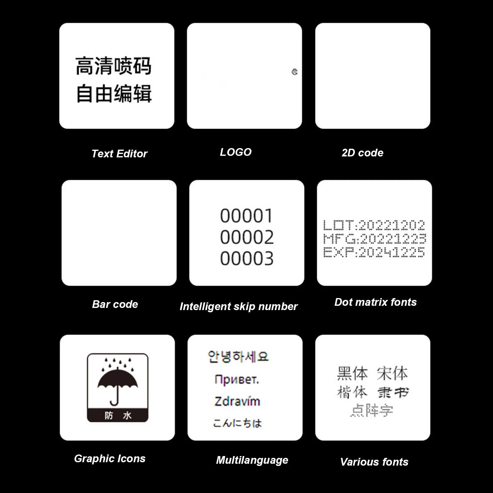 Impressora jato de tinta portátil destacável mini máquina de codificação jato de tinta inteligente para data de produção código qr - Image 5