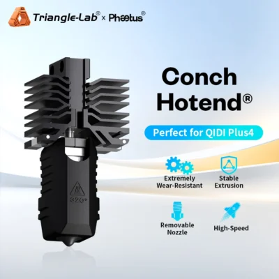 Hotend Concha Trianglelab ® Ajuste perfeito para casaco final QIDI Plus4 ™ Bocal 0,2 0,4 0,6 0,8 mm 30 mm3/s de alta velocidade para QIDI Plus 4