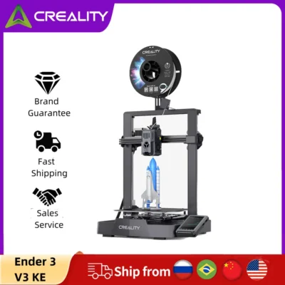 Creality Ender-3 v3 ke impressora 3d 500 mm/s impressão de alta velocidade conectada para controle inteligente nivelamento automático trilho linear do eixo x