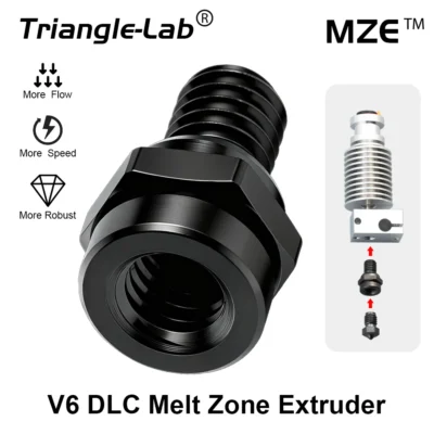 C Trianglelab MZE ™ Extrusora de zona de derretimento DLC V6 aumenta o fluxo para bico V6 CHC Hotend CHC XL Rapido Hotend voron impressora 3D