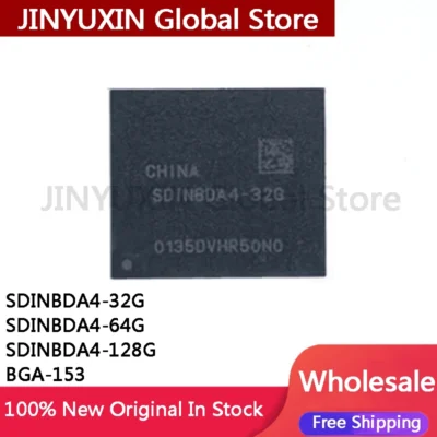 Chip IC Original em Estoque, SDINBDA4, SDINBDA4-32G, SDINBDA4-64G, SDINBDA4-128G, BGA-153, Novo, 1 Pc