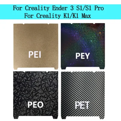 Para creality k1 max placa de construção k1c cama creality k1 placa de construção pet peo pey pei folha 235x235 310x315 ender 3 s1 ender 3 v3 se