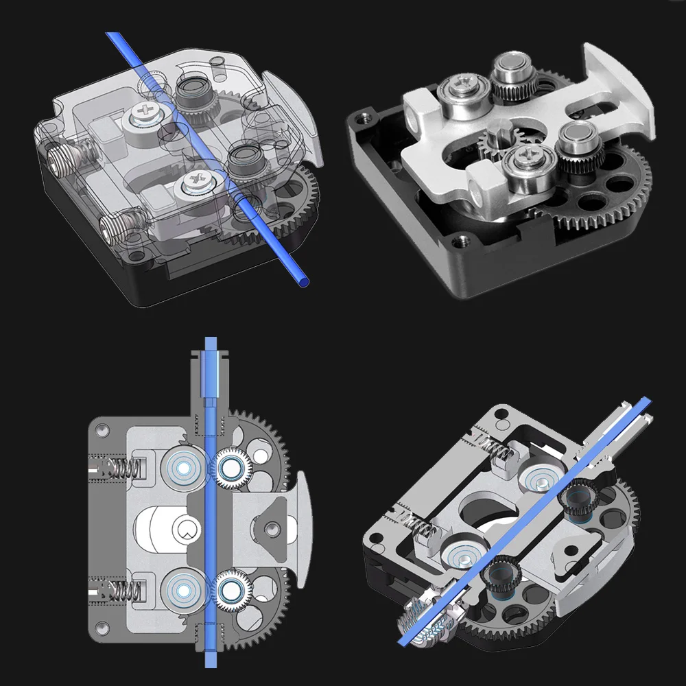 Atualização de extrusora totalmente metálica Ender 3 v2 FLSUN Engrenagem de metal tratada termicamente HRC60 OMGV2S F1 Conjunto de peça de impressora 3D OMG V2s - Image 6