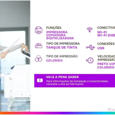 Impressora Multifuncional Epson Ecotank L3250 - Bivolt
