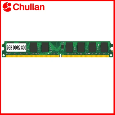 Módulo de Memória para Computador Desktop, Memória RAM PC6400 DDR2 800MHz 1.8V 240PIN 2GB DIMM, Memória Compatível para Desktop Não-ECC