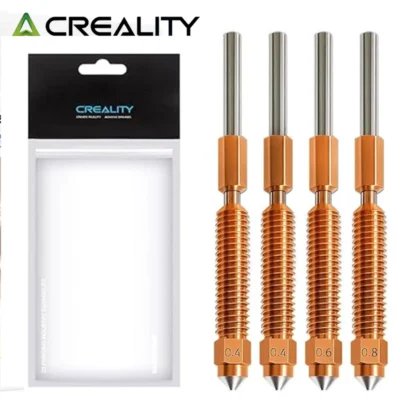 Kit de Bicos de Troca Rápida Creality "Unicorn" K2 Plus 0.2/0.4/0.6/0.8mm para Impressoras 3D K2/K2 Plus/HI - Acessórios Aprimorados