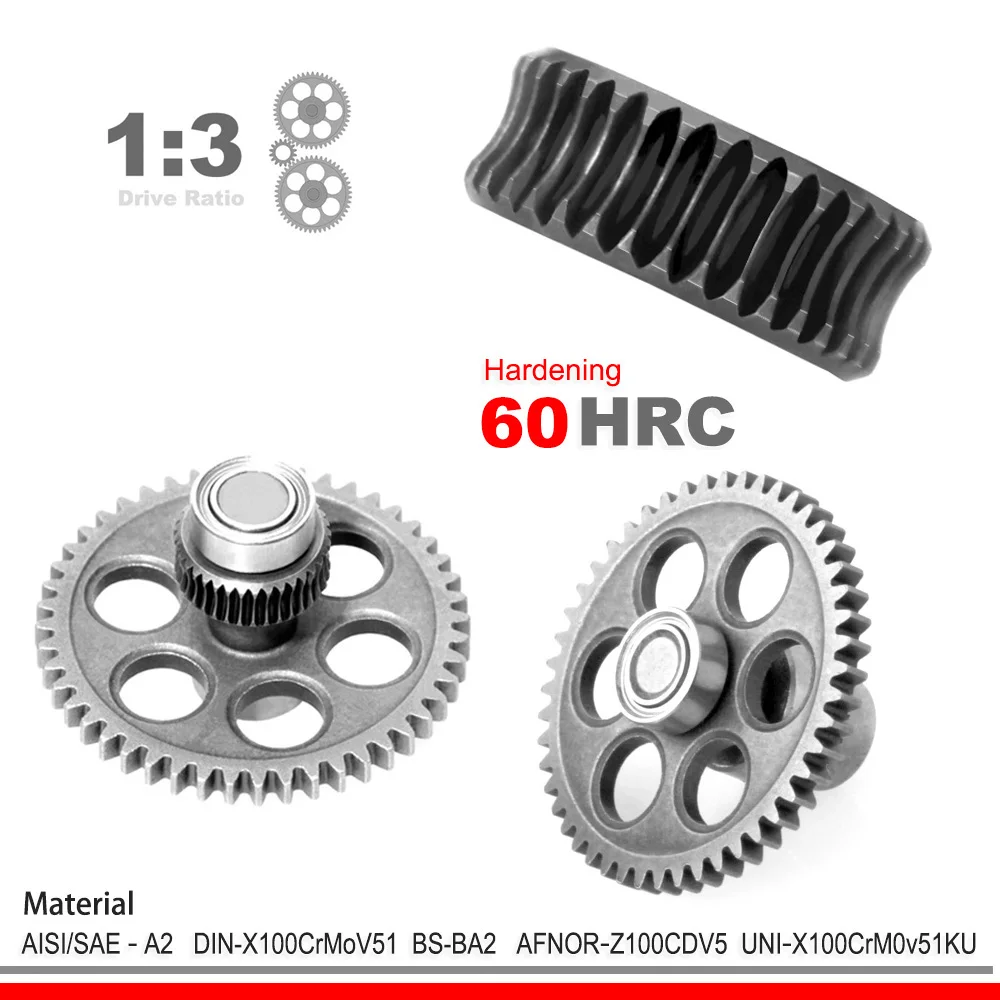Atualização de extrusora totalmente metálica Ender 3 v2 FLSUN Engrenagem de metal tratada termicamente HRC60 OMGV2S F1 Conjunto de peça de impressora 3D OMG V2s - Image 3