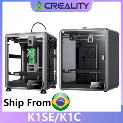 Impressora 3D K1SE/K1C Creality Oficial com Super Sensing AI LIDAR 32 mm³/s Bocal Unicorn Quick-Swap Calibração automática Velocidade de impressão de 600 mm/s Ventilador duplo potente de grande fluxo
