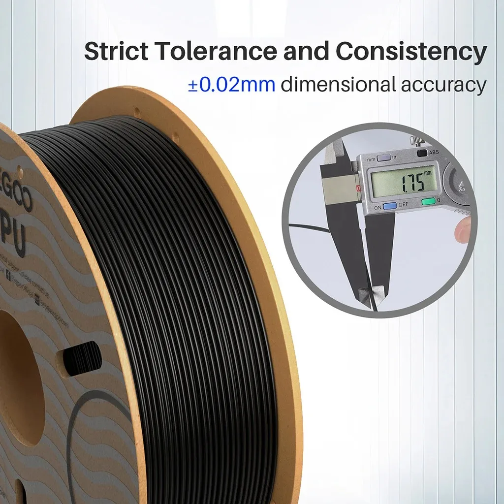 Elegoo filamento de impressora 3d tpu de 1kg 1.75mm, filamento tpu flexível de dureza shore 95a com alta resiliência e elasticidade - Image 4