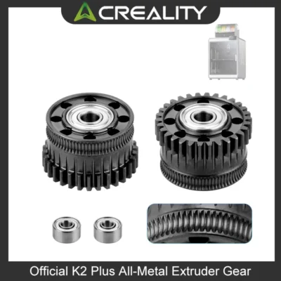 Kit de engrenagens para extrusora totalmente metálica Creality Official K2 Plus com revestimento DLC e design leve perfurado