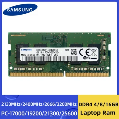 Samsung ddr4 4gb 8gb 16gb 3200mhz 2666mhz 2400mhz 2133mhz memória sodimm PC4-2133P 2400t 2666v 3200aa para notebook portátil