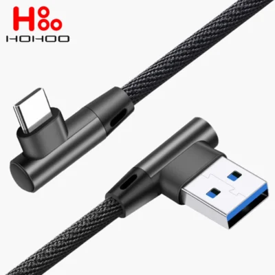 90 Graus 5A 45W Super Fast Charge USB Tipo C Cabo para Xiaomi 14 13 12 11 pro Redmi k70 60 50 40 pro Huawei P70 60 40 Pro Mate 60 50 40 Pro Oneplus 12 11 Pro Poco X3 Pro Realme OPPO VOOC Carregador Cabo de Dados 2M