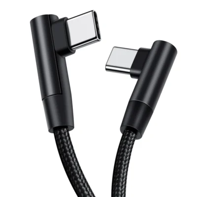 Trança 0.25/0.5/1/2/3 m 3a carregador rápido 90 graus usb tipo c para usb c cabo pd para iphone 15 16 samsung xiaomi macbook
