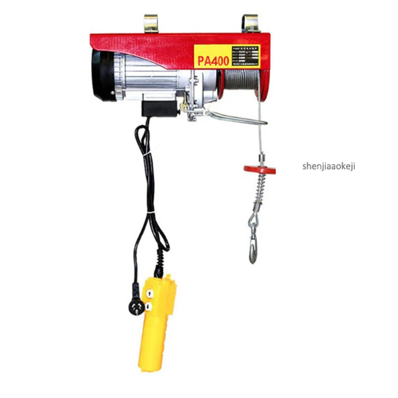 1pc pequena ferramenta guindaste elétrico pa400 mini guindaste de grua portátil 12/20/30m fio de aço windlass pequena casa guindaste renovação guindaste - Image 2
