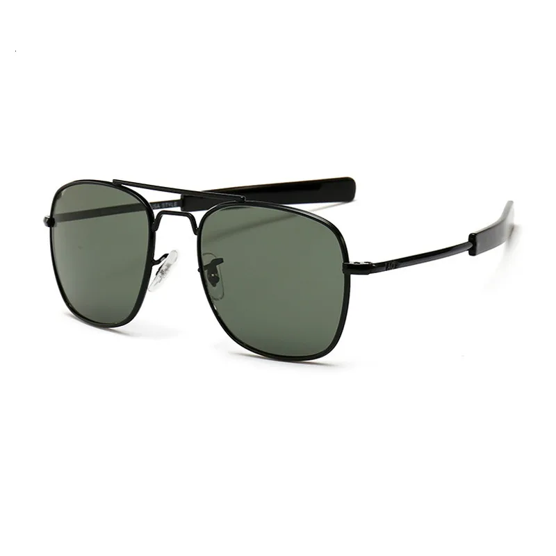 Homens marca de luxo designer óculos de sol moda vintage aviação ao óculos de sol para masculino exército americano militar lente vidro óptico - Image 5