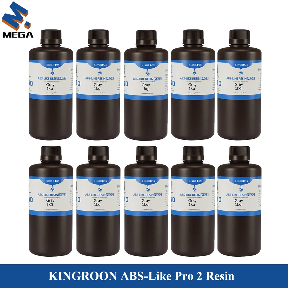 Resina para Impressora 3D KINGROON ABS-Like Pro 2 de Alta Resistência e Dureza, Resina de Cura Rápida UV 405nm para Impressora 3D LCD SLA