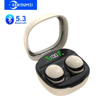 Mini fones de ouvido invisíveis bluetooth 5.3, fones de ouvido estéreo sem fio de alta fidelidade com redução de ruído para xiaomi huawei