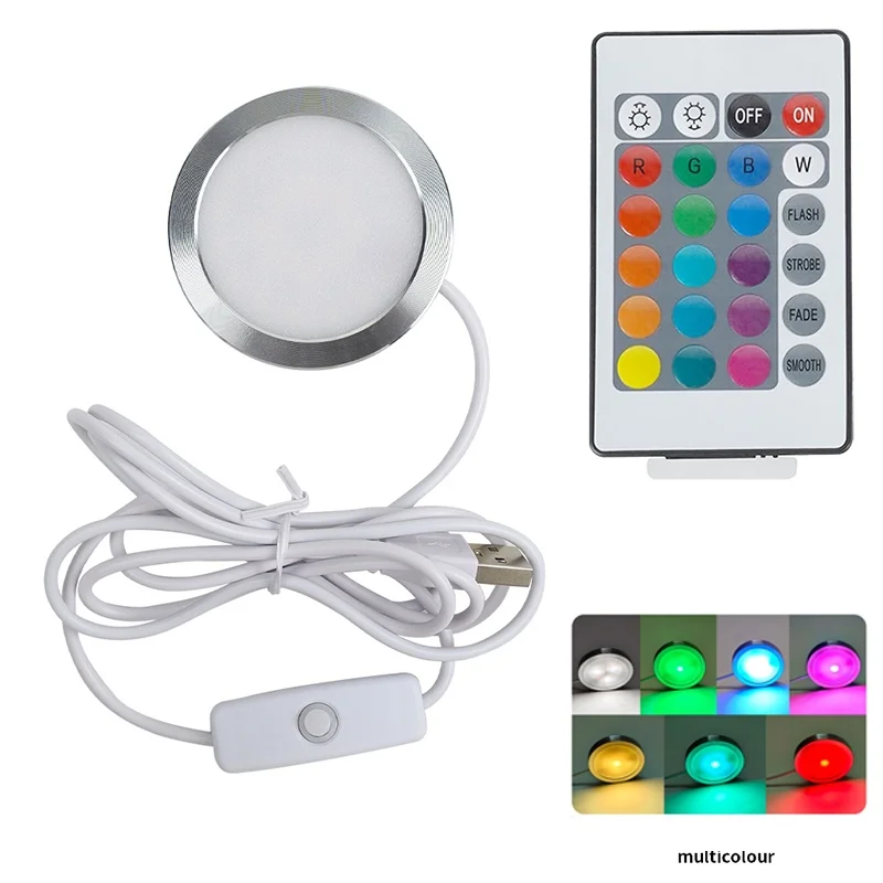 Modelo diy luz led para bambu laboratório rgb kit de lâmpada 001 branco quente dc 5v 3w rgb para bambu laboratório peças impressora 3d bambu laboratório com controle remoto