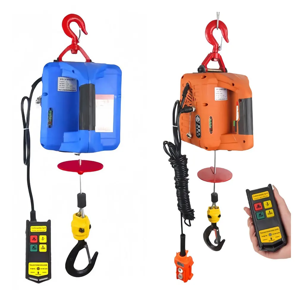 Grua Elétrica Três-em-um, Sem Fio, Controle Remoto, Pequeno, Elevação, Portátil, Versão Exclusiva, 220V, 100-500kg