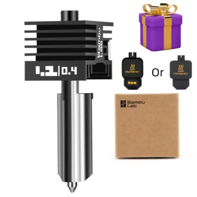 Bico de impressão 3D Original Bambu Lab em aço inoxidável temperado, com diâmetros de 0.2MM/0.4MM/0.6MM/0.8MM, para impressoras 3D P2S X2D H2D H2S H2C.