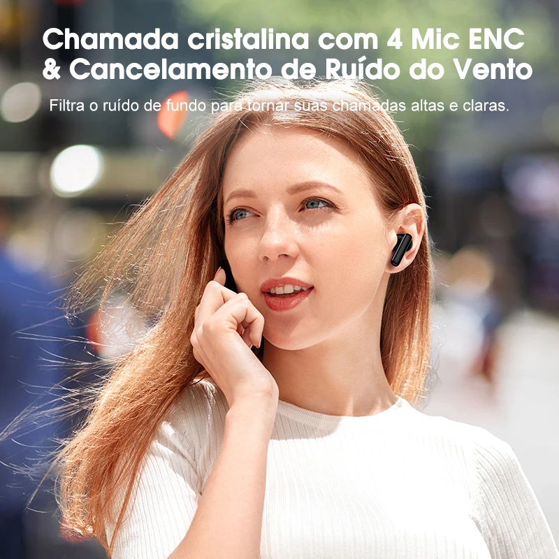 Qcy t13 anc cancelamento de ruído ativo sem fio fones de ouvido bluetooth 5.3 4 microfones enc chamadas claras 30h playtime ipx5 - Image 6