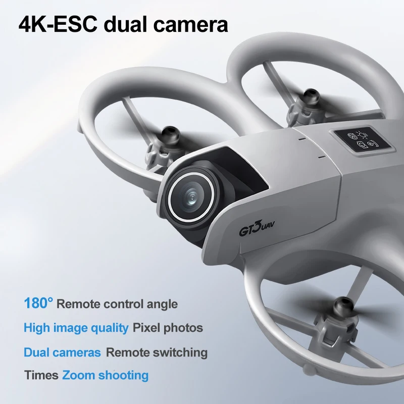 Novo Drone Original GT3 8K GPS Profissional para Fotografia Aérea HD, Aeronave de Controle Remoto com Câmera Dupla HD 5G, Quadricóptero Brinquedo UAV - Image 2