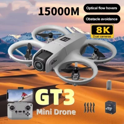 Novo Drone Original GT3 8K GPS Profissional para Fotografia Aérea HD, Aeronave de Controle Remoto com Câmera Dupla HD 5G, Quadricóptero Brinquedo UAV