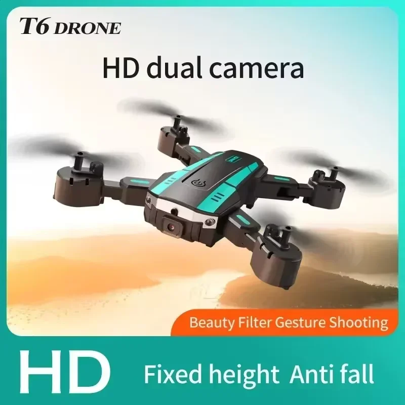 Drone T6 8K Profissional com Câmera 4K HD GPS, Evita Obstáculos, Fotografia Aérea, Fluxo Óptico, Quadricóptero Dobrável, Alcance Universal de 1KM - Image 3