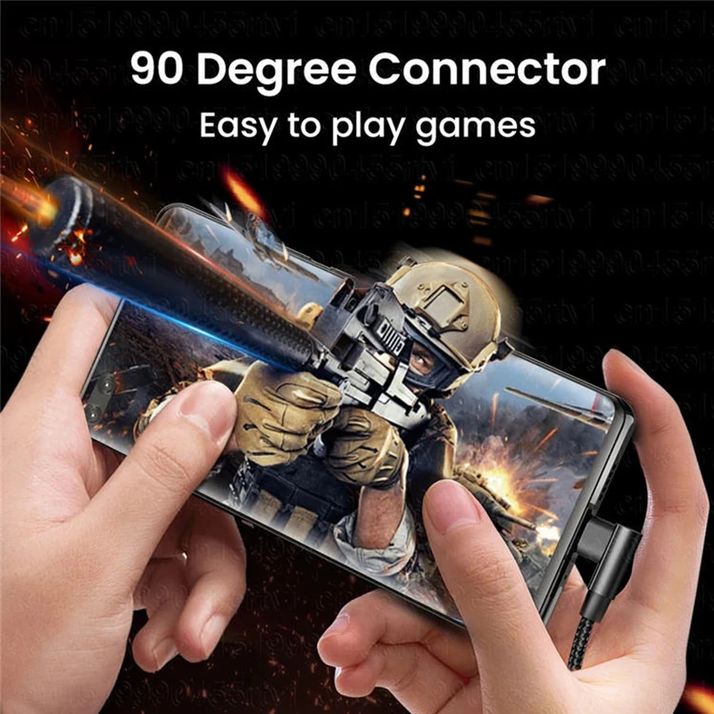 100W USBC Para Tipo C PD 4.0 Cabo de Carregador Rápido Fio de Cabo de Carregamento Ângulo de 90 Graus Para iPhone 15 Pro max mais mini Xiaomi 14 13 12 pro Redmi k60 40 50 30 Huawei P60 40 30 mate 40 30 Pro Macbook iPad - Image 3