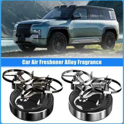 Carro solar aeronave aromaterapia ambientador helicóptero solar aromaterapia ornamentos carro máquina de aromaterapia para remover odor