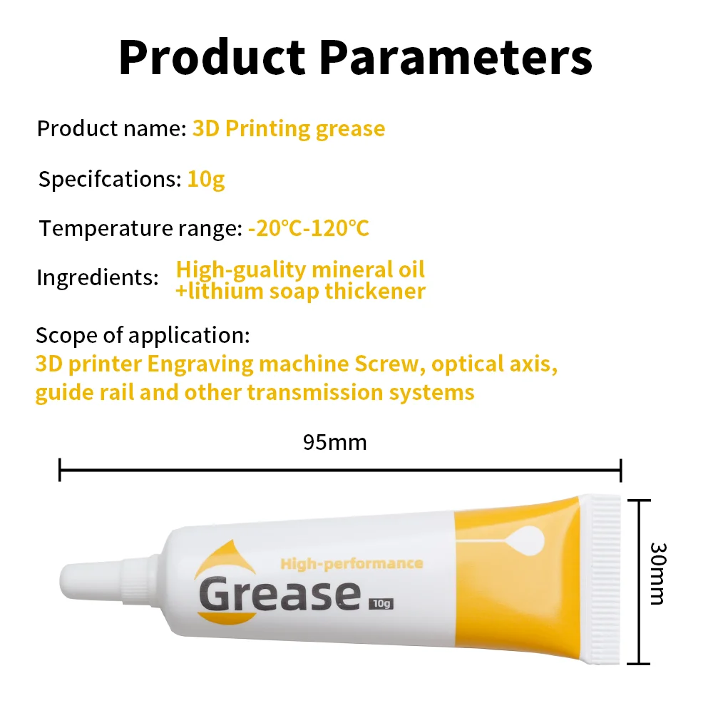 1-10 pces impressora 3d engrenagem graxa lubrificante guia ferroviário reduzir o ruído boa óleo de lubrificação para bambu laboratório x1c p1s ender 3/pro/3 máquina cnc - Image 5