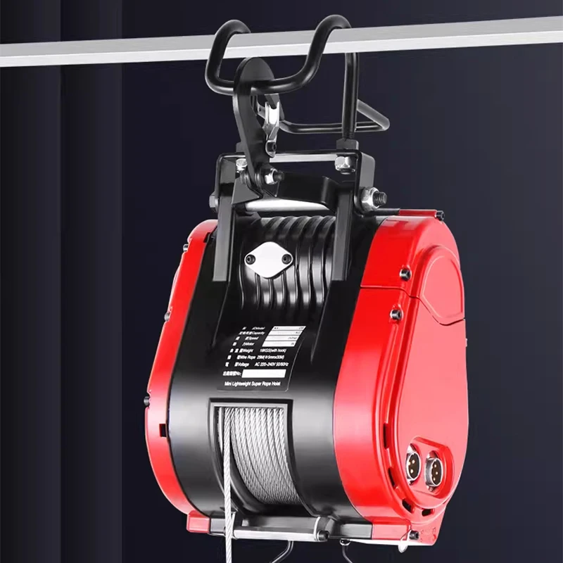 Guincho Elétrico de Corrente 220V com Plataforma de Elevação e Guincho Controlados por Inversor Sem Escovas, Capacidade de Carga de 100–300KG, Elevação de Duas Velocidades - Image 2