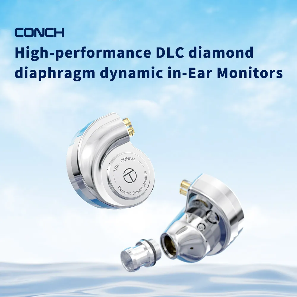 Fone de ouvido TRN Conch Lucky Bag: Monitores intra-auriculares de alto desempenho com diafragma de diamante DLC e filtros de afinação para Xiaomi - Image 2