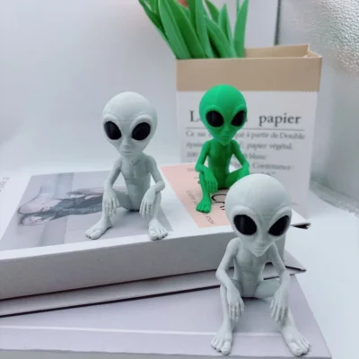 Estátuas de alienígenas, alienígenas de fantasia impressas em 3D, decorações espaciales divertidas e humorísticas, adequadas para decoração interna/externa