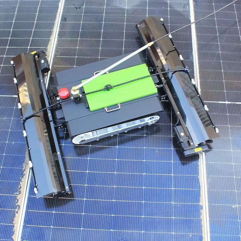 Robô de Limpeza de Painéis Fotovoltaicos Totalmente Automático Certificado CE com Controle Remoto de 200m e Bateria de 8-9h para Uso Úmido e Seco - Image 2