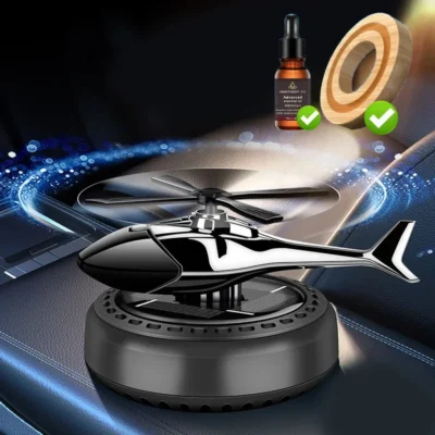 Novo ambientador de carro, helicóptero solar, decoração de interiores, hélice rotativa, fragrância de longa duração, difusor de perfume, decoração de carro