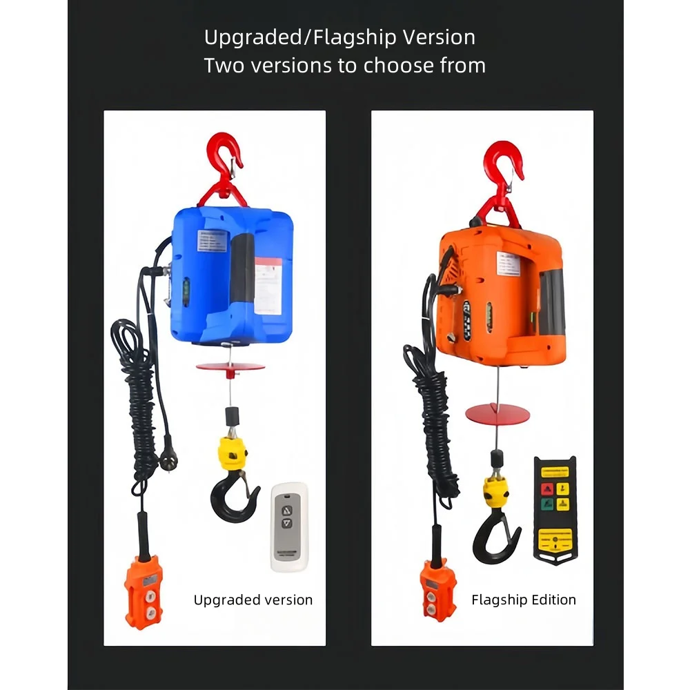 Grua Elétrica Três-em-um, Sem Fio, Controle Remoto, Pequeno, Elevação, Portátil, Versão Exclusiva, 220V, 100-500kg - Image 4