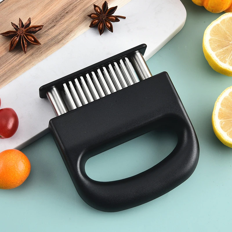 1 UNIDADE Amaciador de Carne de Aço Inoxidável com 48 Agulhas, Utensílio de Cozinha para Bife, Agulhas para Carne Moída, Ferramenta para Fazer Hambúrgueres - Image 4