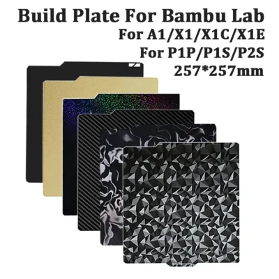 Para bambu lab p2s x1 p1s placa de construção de carbono a1 pei folha texturizada dupla face peo pet cama para ambulab p1s p1p x1c placa de construção