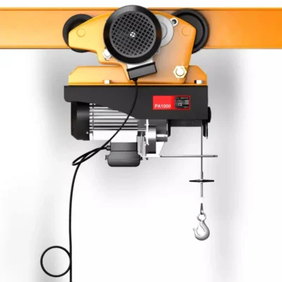 Mini grua elétrica 220V guindaste de elevação compacto monofásico 1 tonelada mini guindaste móvel corrente única corrente dupla