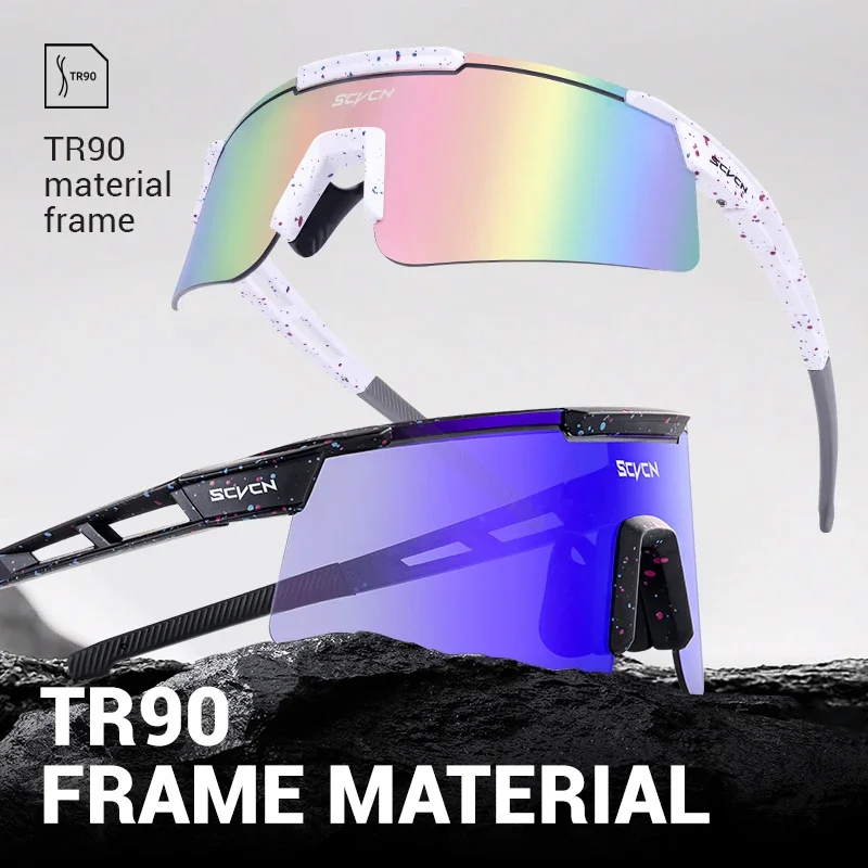 Scvcn uv400 óculos de ciclismo das mulheres dos homens mtb bicicleta estrada óculos de sol ao ar livre caminhadas unidade correndo óculos de sol moda esportes - Image 7