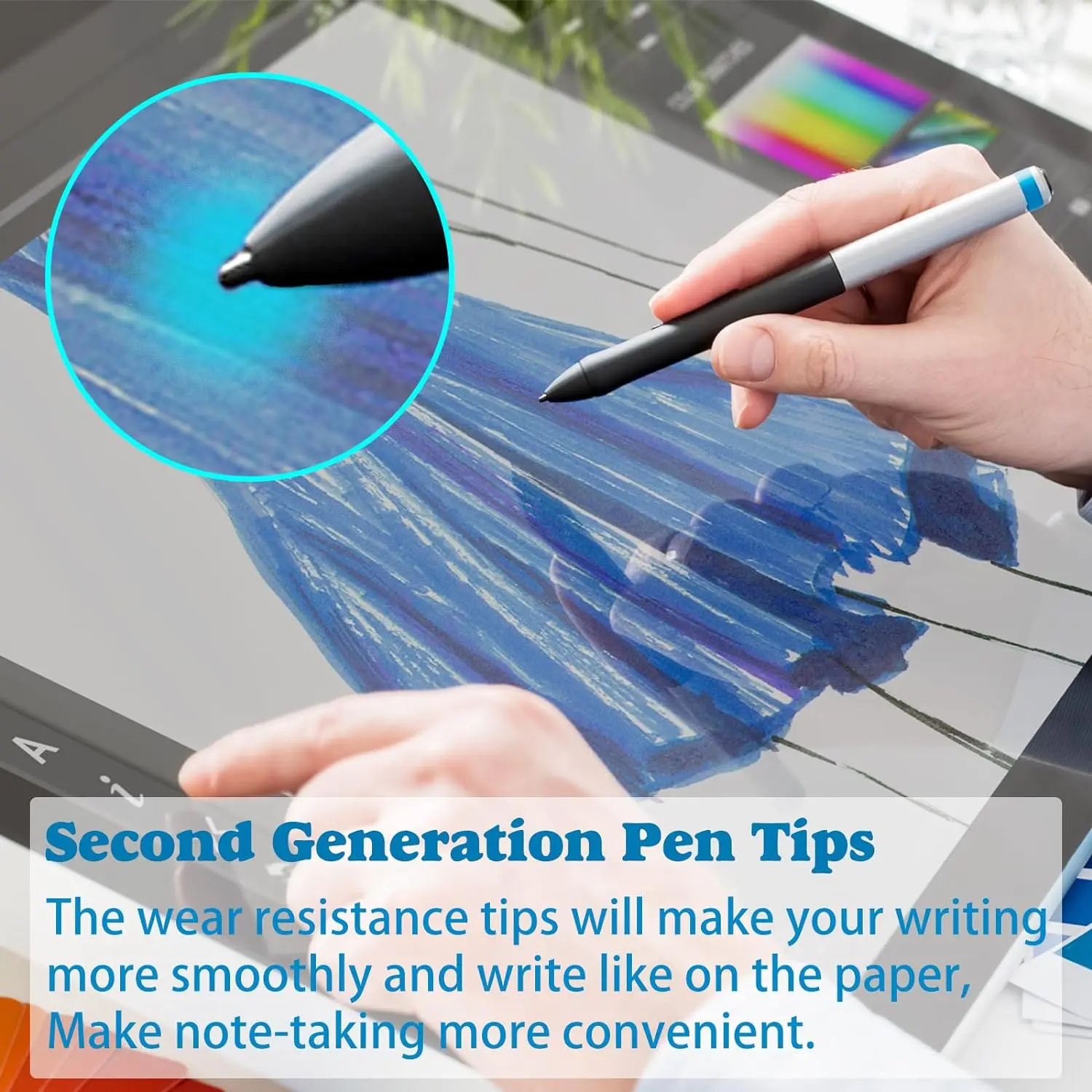 Para WA-COM caneta padrão nibs 10 pçs preto substituição recarga caneta dicas para intuos pro para imobilestudio pro para cintiq pro - Image 5