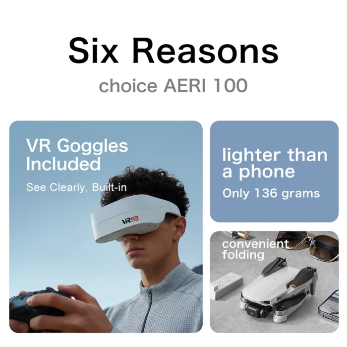 Drone Aeri100 com Posicionamento Óptico VR, Motor Sem Escovas ...