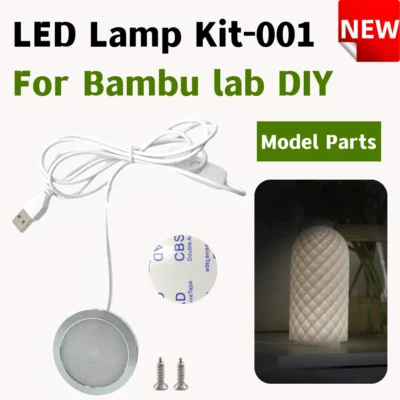 Para Bambu Lab Kit de lâmpada LED 001 Hardware Bambulab Light Kit 001 Peças de luz LED Modelo diy sem peças de impressão 3d