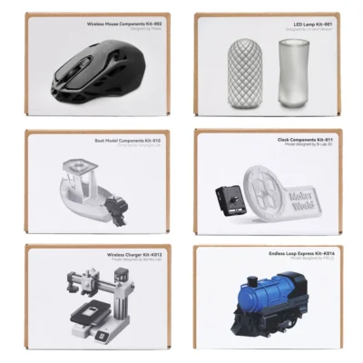 Bambu laboratório impressão 3d diy modelo criativo computador sem fio mouse carregador motor led luz relógio presentes peças de impressora 3d