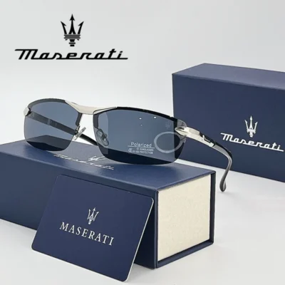 Maserati óculos de sol de luxo de alta qualidade para homens e mulheres polarizados uv400 óculos de condução estilo clássico design de moda de qualidade premium