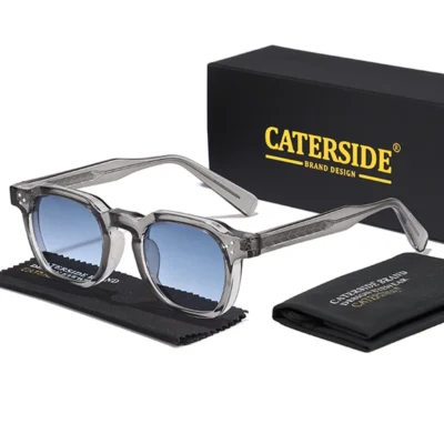 Óculos de Sol CATERSIDE Fashion Masculinos com Armação Pequena Quadrada, Design Personalizado, Óculos de Sol Femininos para Viagem, Festa, Negócios, Festival, Presente