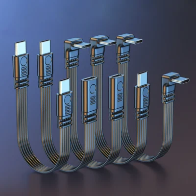 Cabo de extensão usb c de 90 graus macho para fêmea tipo c para tipo c 480mbps 45w cabo de dados extensor de carregamento rápido para samsung xiaomi