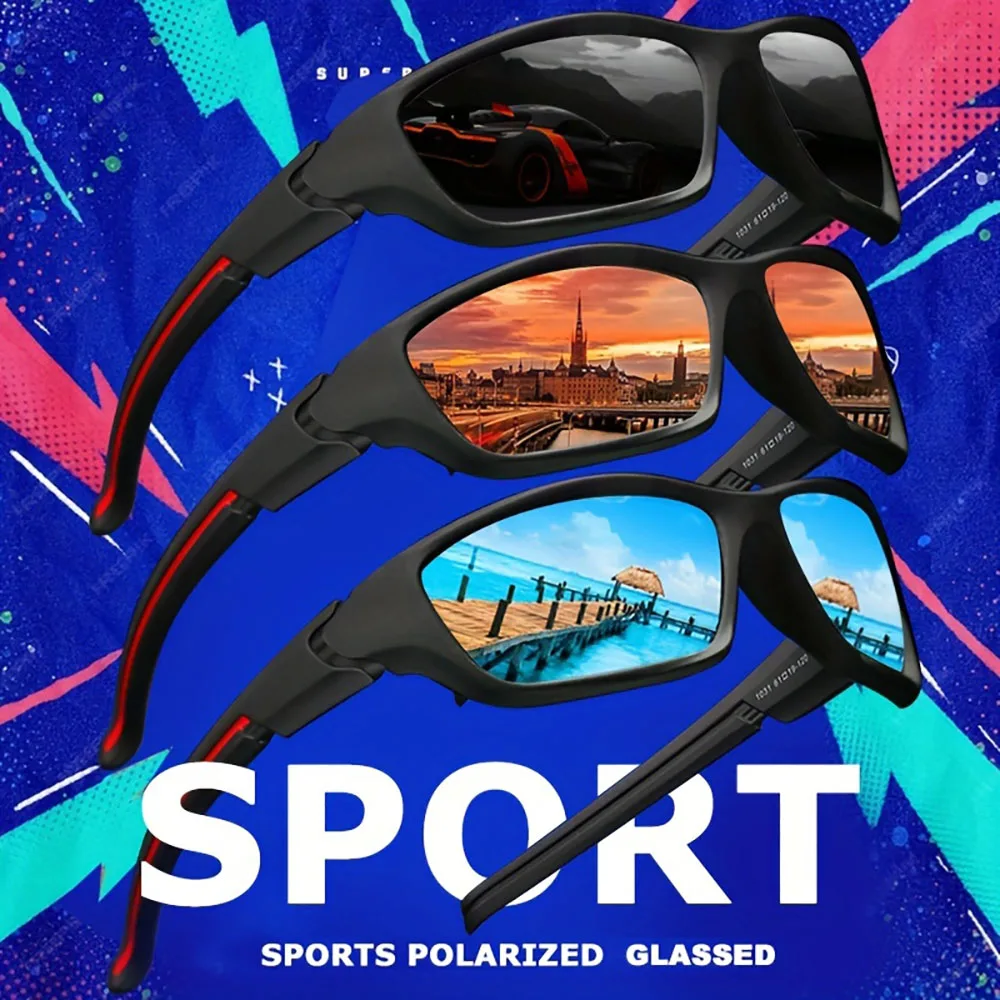2 pçs avançado legal fantasia polarizado surround moda óculos, esportes ao ar livre masculinos e femininos, ciclismo, pesca, caminhadas, golfe - Image 3