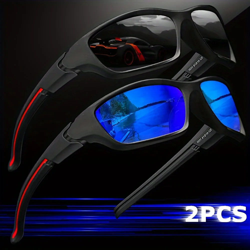 2 pçs avançado legal fantasia polarizado surround moda óculos, esportes ao ar livre masculinos e femininos, ciclismo, pesca, caminhadas, golfe - Image 2